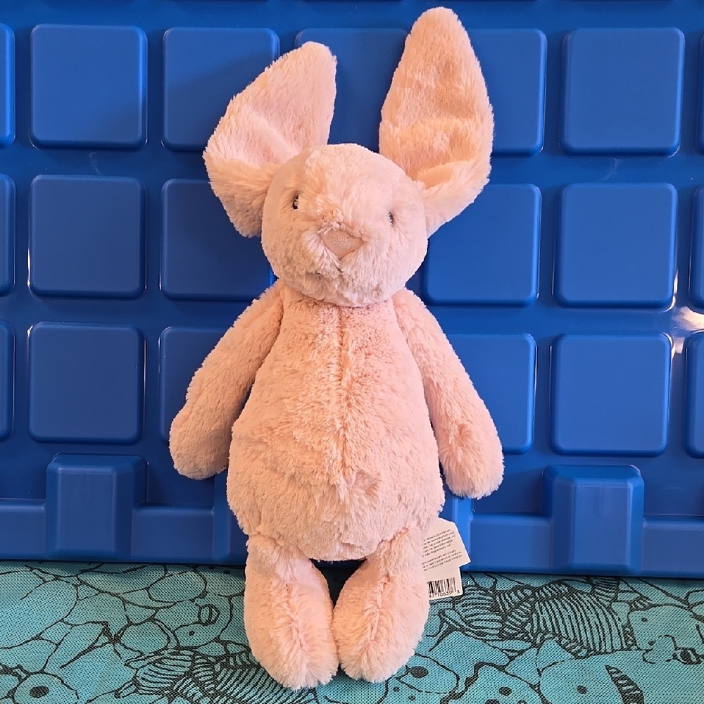 Jellycat Original Bashful Blush Bunny W/ Blue Bag - Picture 10 of 16